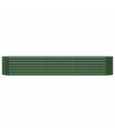 vidaXL Garden Raised Bed | Green | Powder-coated steel | 224x40x36 cm — Size: 224 x 40 x 36 cm