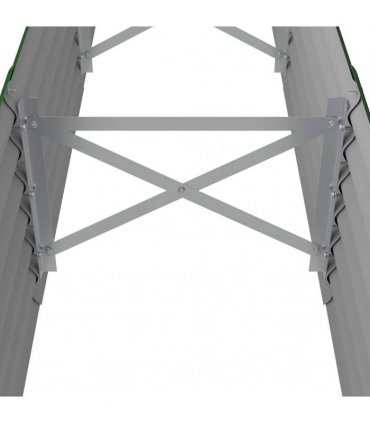 vidaXL Garden Raised Bed | Green | Powder-coated steel | 224x40x36 cm — Size: 224 x 40 x 36 cm