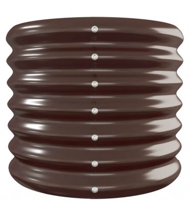 vidaXL Garden Raised Bed Galvanised Steel 260x40x36 cm Brown — Size: 260 x 40 x 36 cm
