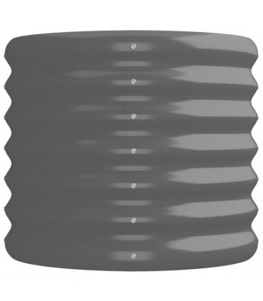 vidaXL Garden Raised Bed | Grey | Powder-coated steel | Large | Durable — Size: 224 x 40 x 36 cm