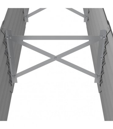 vidaXL Garden Raised Bed | Grey | Powder-coated steel | Large | Durable — Size: 224 x 40 x 36 cm