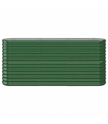 vidaXL Garden Raised Bed Galvanised Steel 152x40x68 cm Green — Size: 152 x 40 x 68 cm
