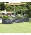 vidaXL Garden Raised Bed | Anthracite | Powder-Coated Steel | 224x80x36 cm — Size: 224 x 80 x 36 cm
