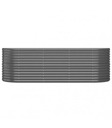 vidaXL Garden Raised Bed | Anthracite | Powder-coated steel | Large | Durable — Size: 224 x 80 x 68 cm