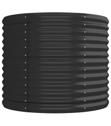 vidaXL Garden Raised Bed | Anthracite | Powder-coated steel | Large | Durable — Size: 224 x 80 x 68 cm