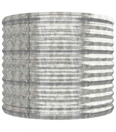vidaXL Garden Raised Bed Galvanised Steel 296x80x68 cm Silver — Size: 296 x 80 x 68 cm