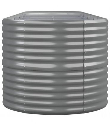 vidaXL Garden Raised Bed Galvanised Steel 440x80x68 cm Grey — Size: 440 x 80 x 68 cm