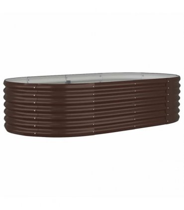 vidaXL Garden Raised Bed Galvanised Steel 152x80x36 cm Brown — Size: 152 x 80 x 36 cm