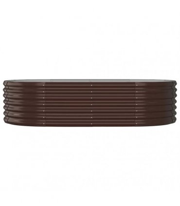 vidaXL Garden Raised Bed Galvanised Steel 152x80x36 cm Brown — Size: 152 x 80 x 36 cm