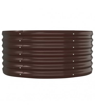 vidaXL Garden Raised Bed Galvanised Steel 152x80x36 cm Brown — Size: 152 x 80 x 36 cm
