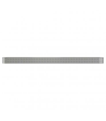 vidaXL Garden Raised Bed | Silver | Powder-coated steel | Large | Durable — Size: 620 x 80 x 36 cm