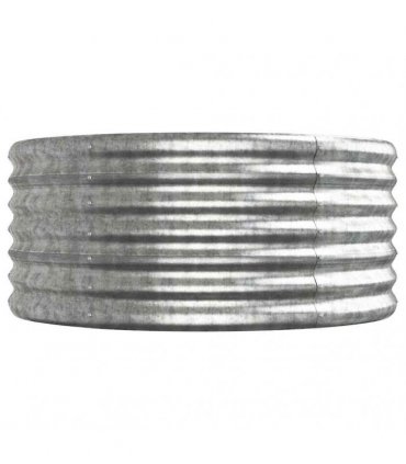 vidaXL Garden Raised Bed | Silver | Powder-coated steel | Large | Durable — Size: 620 x 80 x 36 cm