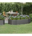 vidaXL Garden Raised Bed Galvanised Steel 175x100x36 cm Grey — Size: 175 x 100 x 36 cm