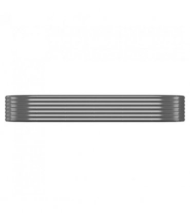 vidaXL Garden Raised Bed Galvanised Steel 249x100x36 cm Anthracite — Size: 249 x 100 x 36 cm