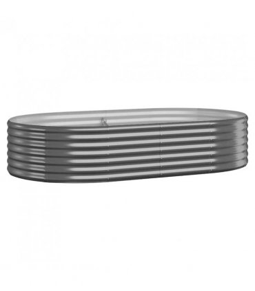 vidaXL Garden Raised Bed Galvanised Steel 175x100x36 cm Anthracite — Size: 175 x 100 x 36 cm