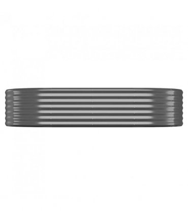 vidaXL Garden Raised Bed Galvanised Steel 175x100x36 cm Anthracite — Size: 175 x 100 x 36 cm