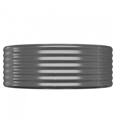 vidaXL Garden Raised Bed Galvanised Steel 175x100x36 cm Anthracite — Size: 175 x 100 x 36 cm