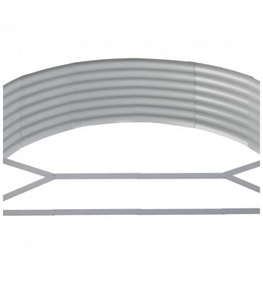 vidaXL Garden Raised Bed Galvanised Steel 214x140x36 cm Anthracite — Size: 214 x 140 x 36 cm