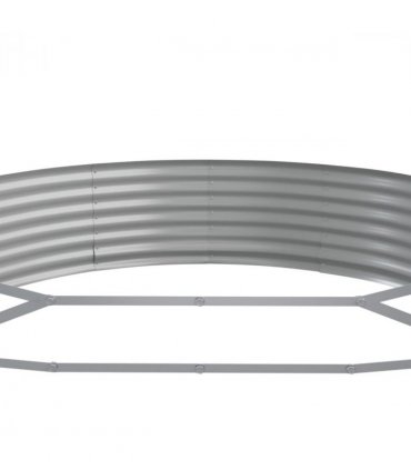 vidaXL Garden Raised Bed Galvanised Steel 600x140x36 cm Silver — Size: 600 x 140 x 36 cm