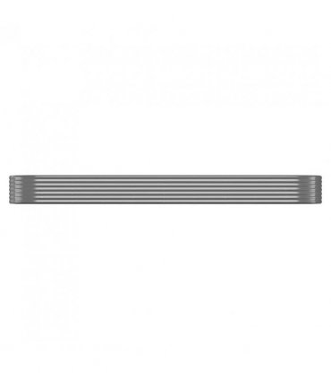 vidaXL Garden Raised Bed Galvanised Steel 396x100x36 cm Anthracite — Size: 396 x 100 x 36 cm