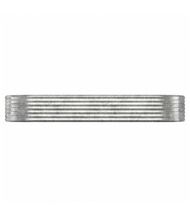 vidaXL Garden Raised Bed Galvanised Steel 249x100x36 cm Silver — Size: 249 x 100 x 36 cm