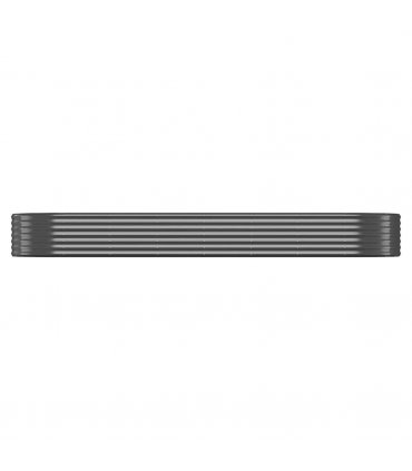 vidaXL Garden Raised Bed Galvanised Steel 322x100x36 cm Anthracite — Size: 322 x 100 x 36 cm