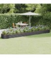 vidaXL Garden Raised Bed Galvanised Steel 544x100x36 cm Anthracite — Size: 544 x 100 x 36 cm