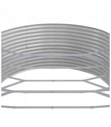 vidaXL Garden Raised Bed Galvanised Steel 544x100x36 cm Anthracite — Size: 544 x 100 x 36 cm