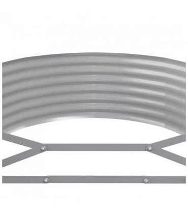 vidaXL Garden Raised Bed Galvanised Steel 507x100x36 cm Anthracite — Size: 507 x 100 x 36 cm