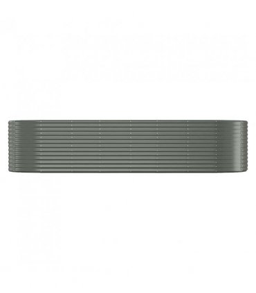 vidaXL Garden Raised Bed | Grey | Powder-coated steel | Large | Planters — Size: 322 x 100 x 68 cm