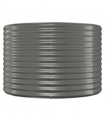 vidaXL Garden Raised Bed Galvanised Steel 249x100x68 cm Grey — Size: 249 x 100 x 68 cm