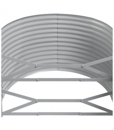 vidaXL Garden Raised Bed Galvanised Steel 249x100x68 cm Grey — Size: 249 x 100 x 68 cm