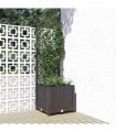 vidaXL Garden Planter with Trellis Black 40x40x136 cm PP