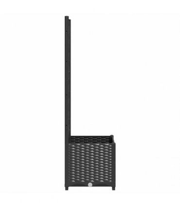vidaXL Garden Planter with Trellis Black 40x40x136 cm PP