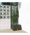 vidaXL Garden Planter | Black | Polypropylene | 40x40x121.5 cm | Planters