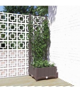 vidaXL Garden Planter | Brown | Polypropylene | Medium | Planters