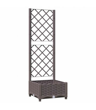 vidaXL Garden Planter | Brown | Polypropylene | Medium | Planters