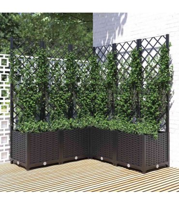 vidaXL Garden Planter | Black | Polypropylene | Large | Planters
