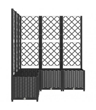 vidaXL Garden Planter | Black | Polypropylene | Large | Planters