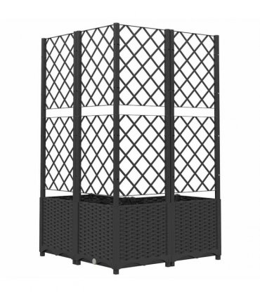 vidaXL Garden Planter | Black | Polypropylene | Large | Planters — V0671950607