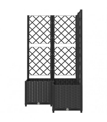 vidaXL Garden Planter | Black | Polypropylene | Large | Planters — V0671950607