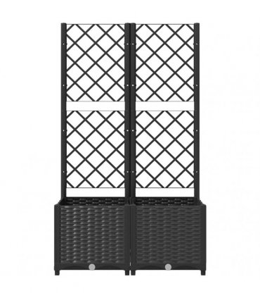 vidaXL Garden Planter | Black | Polypropylene | 80 x 40 x 136 cm | Durable