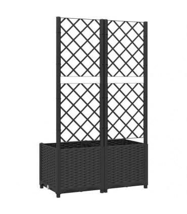 vidaXL Garden Planter | Black | Polypropylene | 80 x 40 x 136 cm | Durable