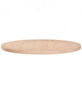 vidaXL Round Table Top Ø60x2,5 cm Untreated Solid Wood Oak — Colour: natural, Size: Ø 60 x 2.5 cm