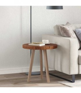 vidaXL Table Top Light Brown Ø 50 x 4 cm Solid Oak Wood