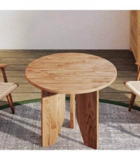 vidaXL Round Table Top Light Brown Ø50x1.5 cm Treated Solid Wood Oak — Size: Ø 50 x 1.5 cm