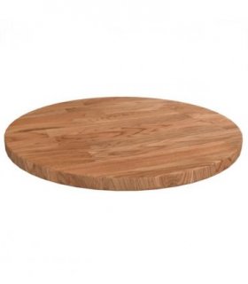 vidaXL Round Table Top Light Brown Ø30x1.5 cm Treated Solid Wood Oak — Size: Ø 30 x 1.5 cm