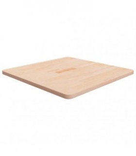 vidaXL Square Table Top 70x70x2.5 cm Untreated Solid Wood Oak — Colour: natural, Size: 70 x 70 x 2.5 cm