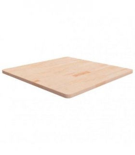 vidaXL Table Top | Medium brown | Solid oak wood (untreated) | Sturdy — Colour: natural, Size: 80 x 80 x 2.5 cm