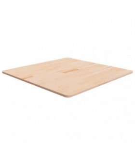 vidaXL Square Table Top 80x80x1.5 cm Untreated Solid Wood Oak — Colour: natural, Size: 80 x 80 x 1.5 cm